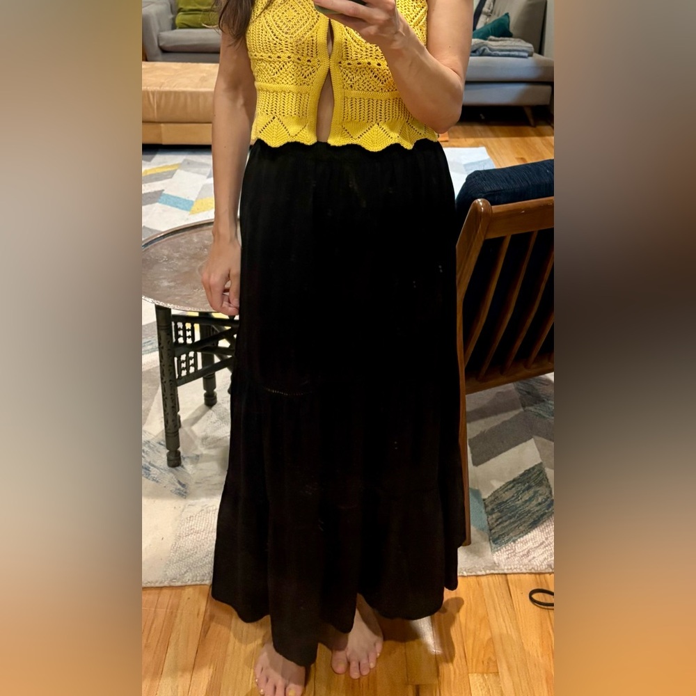Cloth & Stone Tiered Prairie Skirt Size Small